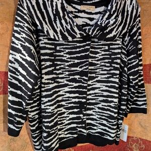 RAFAEL Monochrome Zigzag Cardigan